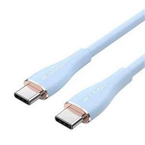 Vention USB-C 2.0/M -> 2*USB-C/M, (5A, szilikon, kék), 1, 5m, kábel kép