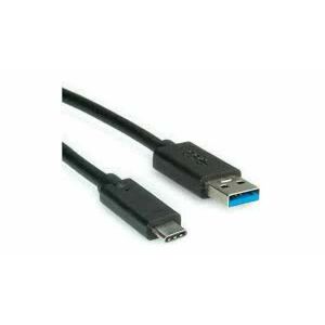 Roline USB-C 3.1/M -> USB-A 3.0/M, (fekete), 0, 5m, kábel kép
