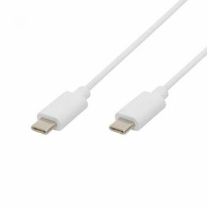 USB C-C töltőkábel, 60W, 1m, fehér kép