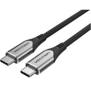 Vention USB-C 3.1/M -> USB-C 3.1/M, (szövet, szürke), 0, 5m, kábel kép