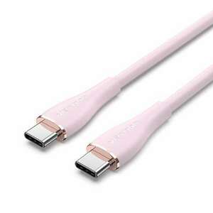 Vention USB-C 2.0/M -> 2*USB-C/M, (5A, szilikon, pink), 1, 5m, kábel kép