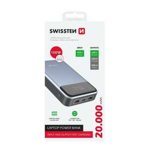 Swissten power bank laptopokhoz, 20000 mAh, 100W Power Delivery kép