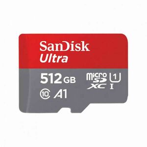 Sandisk 512GB microSDHC Ultra Class 10 UHS-I A1 (Android) + adapterrel kép