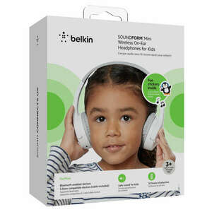 Belkin SOUNDFORM Mini - Wireless On-Ear Headphones for Kids - White kép