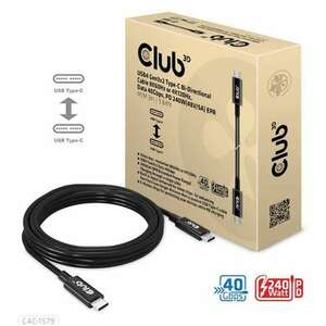 Club3D USB4 Gen3x2 Type-C Bi-Directional Cable 8K60Hz or 4K120Hz, ... kép