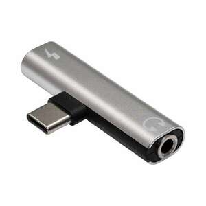 Akyga USB type C /USB type C /Jack 3.5mm adapter Grey AK-AD-71 kép