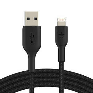 Belkin BOOST CHARGE USB-A to Lightning Cable, Braided - 3M - Black kép