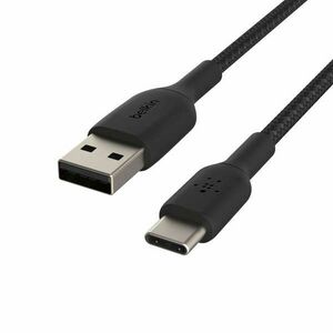 Belkin BOOST CHARGE USB-A to USB-C Cable, Braided - 3M - Black kép