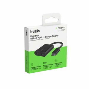 Belkin ROCKSTAR Dual USB-C Audio + Charge Adapter - Black kép