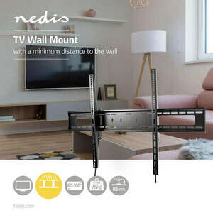 Nedis LCD tv tartó TVWM2170BK Billenthető TV fali tartó 60-100 "... kép
