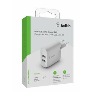 Belkin BOOST CHARGE 24w 12w X2 USB-A, Dual Wall Charger - White kép