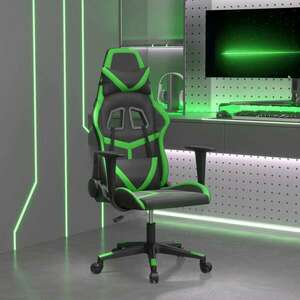 vidaXL műbőr Gamer szék - fekete-zöld kép