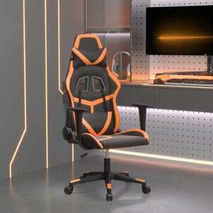 vidaXL műbőr Gamer szék - fekete-narancssárga kép