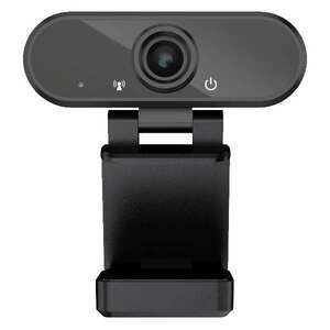 Webkamera 1080P, USB 2.0, FullHD, állvány mellékelve, egyben, fekete kép