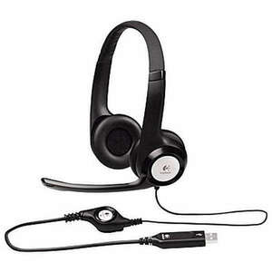 Logitech Fejhallgató - H390 Headset (USB, mikrofon, fekete) kép