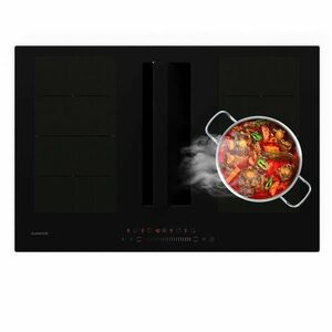 Klarstein Chef-Fusion Down Air System, indukciós tűzhely + DownAir páraelszívó, 77 cm, 600 m³/h EEC A+ kép
