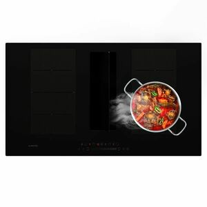 Klarstein Chef-Fusion Down Air System, indukciós tűzhely + DownAir páraelszívó, 90 cm, 600 m³/h EEC A kép