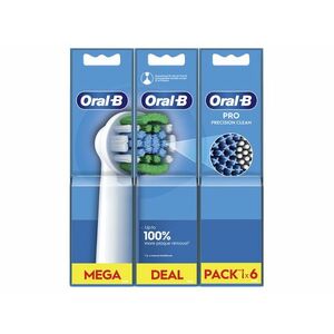 Oral-B EB20-6 Pro Precision Clean, fogkefe pótfej, 6db, fehér kép