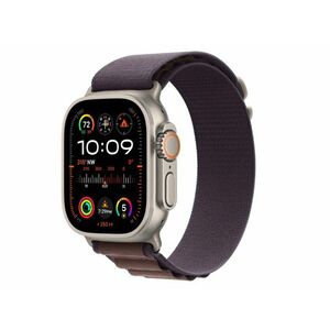 Apple Watch Ultra 2 GPS + Cellular, 49mm-es titántok (MREW3CM/A) indigó alpesi pánt - Large kép