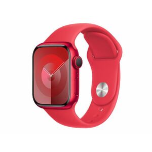 Apple Watch Series 9 GPS, 41 mm (PRODUCT)RED alumíniumtok, (PRODUCT)RED sportszíj - S/M kép