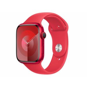 Apple Watch Series 9 GPS, 45 mm (PRODUCT)RED alumíniumtok, (PRODUCT)RED sportszíj - S/M kép