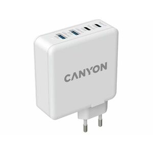 CANYON H-100 4-portos hálózati gyorstöltő, 100W (CND-CHA100W01) fehér kép