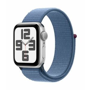 Apple Watch SE2 v2 GPS 40mm (MRE33QH/A) EZÜST ALUMÍNIUMTOK, TÉLKÉK SPORTPÁNT kép