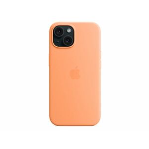 Apple MagSafe-rögzítésű iPhone 15-szilikontok (MT0W3ZM/A) narancssörbet kép