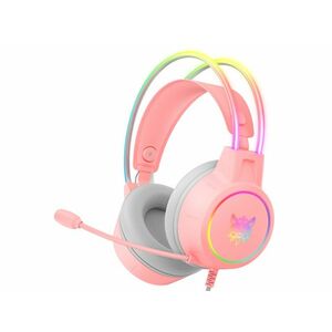 Onikuma X15 PRO RGB Gaming fejhallgató, Pink kép