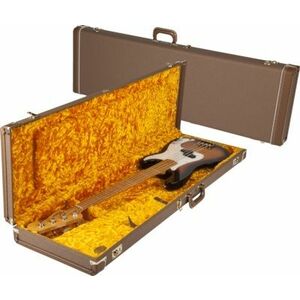 Fender Multi-Fit Hardshell Case, Brown w/ Gold Plush Interior PB kép
