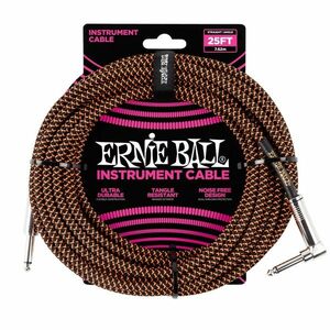 Ernie Ball 25' Braided Cable Black kép