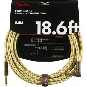 Fender Deluxe Series 18.6' Instrument Cable Tweed Angled kép