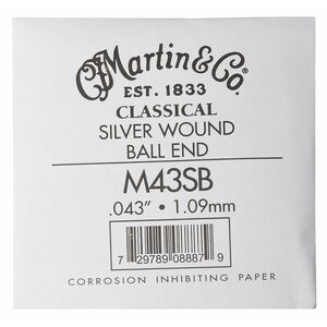 Martin Classical Nylon Ball End Single - 6th Silver Wound kép