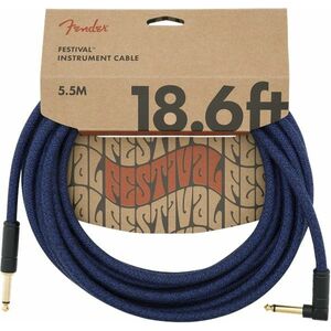 Fender Festival Instrument Cable 18.6' Cotton Blue Dream kép
