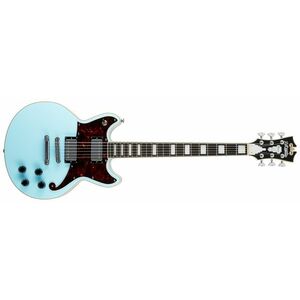 D'Angelico Double Cutaway Solid Body Sky Blue kép