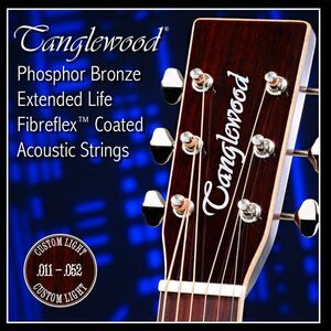 Tanglewood Acoustic Guitar Strings 11 Custom Light kép