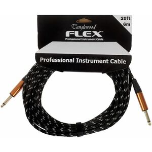 Tanglewood Braided Guitar Cable White/Black 6 m Straight kép