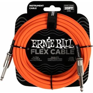 Ernie Ball Flex Instrument Cable 20' Orange kép