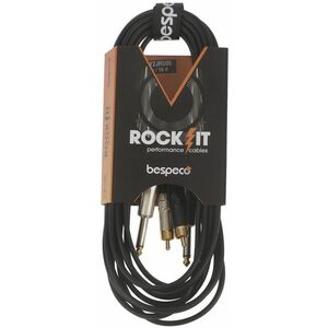 Bespeco ROCKIT Interlink Cable 2x RCA - 2x Jack Mono 5 m kép