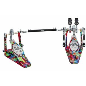 Tama 50th Limited Iron Cobra 900 Marble Psychedelic Rainbow Rolling Gl kép
