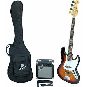 SX SB1 Bass Guitar Kit Sunburst kép