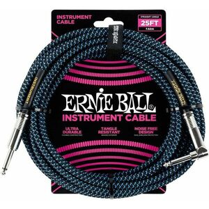 Ernie Ball P06060 Fekete-Kék 7, 5 m Egyenes - Pipa kép