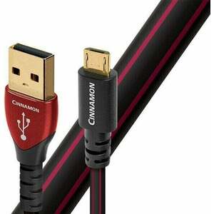 AudioQuest Cinnamon 0, 75 m Fekete-Piros Hi-Fi USB-kábel kép