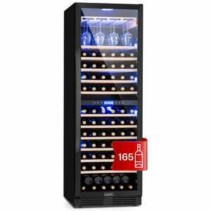 Klarstein Vinovilla Onyx Grande Duo, borhűtő, 425 liter, 165 palack, 3 színű LED világítás, fekete kép