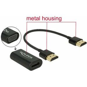 Delock Adapter HDMI-A dugó > VGA hüvely kép