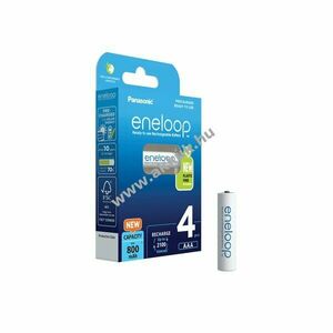 Panasonic eneloop AAA, mikro akku 800mAh 4db/csomag (BK-4MCDE/4BE) kép