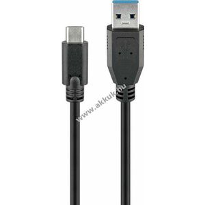 Goobay USB-C töltő és szinkronizáló kábel, fekete, 3m kép