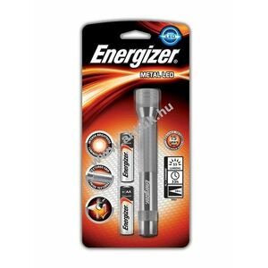 ENERGIZER Metal 3 LED-es fém zseblámpa, elemlámpa + 2db AA ceruza elem - Kiárusítás! kép