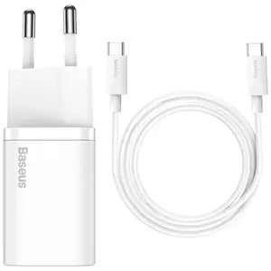 Töltő Baseus Super Si Quick Charger 1C 25W with USB-C cable for USB-C 1m (white) kép
