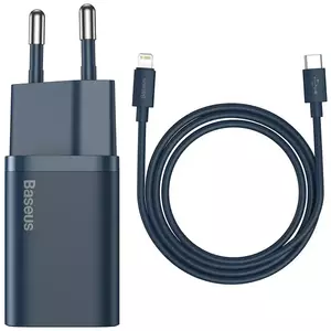 Töltő Baseus Super Si Quick Charger 1C 20W with USB-C cable for Lightning 1m (blue) (6953156230071) kép